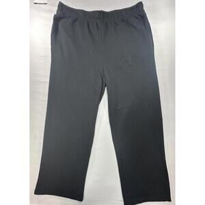 Bella Canvas Fleece Straight Leg Sweatpants Black Womens 2XL